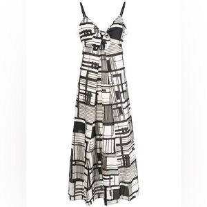 DKNY Geometric Spaghetti Strap Dress NWT